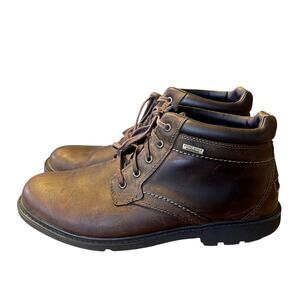 Rockport 10.5 Storm Surge $140 Hiking Boot Waterproof Leather Shoes Brown EUC!